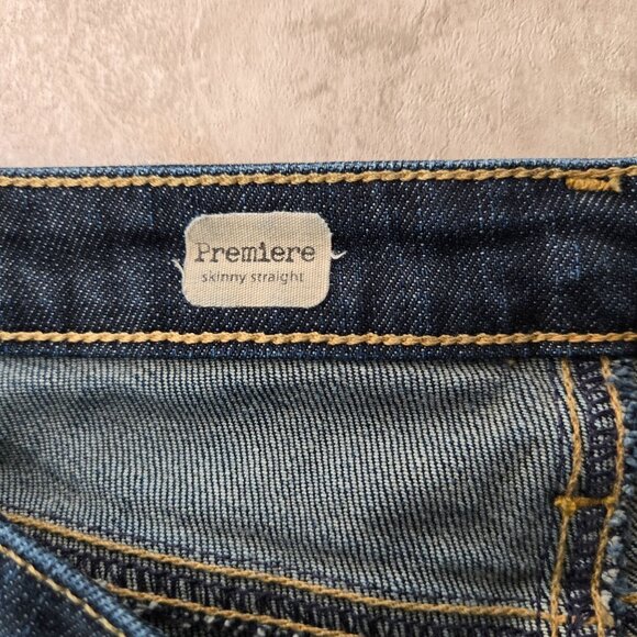 AG Skinny Straight Jeans Size 31 High Rise Dark Blue Wash Casual Stretch Denim - Picture 12 of 13